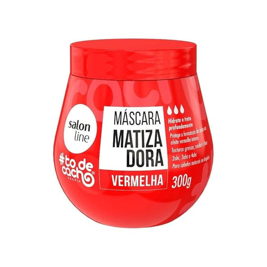 Salon Line - Linha #ToDeCacho (Matizadora) - Mascara Vermelha 300 Gr - (#ImWithCurls (Brassiness) - Red Mask Net 10.58 Oz)