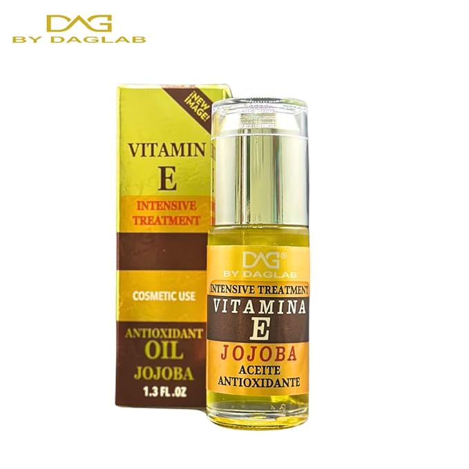 Vitamin E Oil (1.3 Fl Oz) - Intensive Treatment for Cosmetic Use | Enriched with Jojoba, Aloe Vera, Argan, and Glycerin