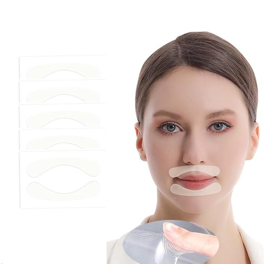 Anti Wrinkle Patches for Lip，Reusable Hydrogel Mouth Tape，Hypoallergenic Silicone Gel Sleep Face Tape，Smooth Fine Lines，Anti-Aging Facial Beauty(lip-5 Pairs)