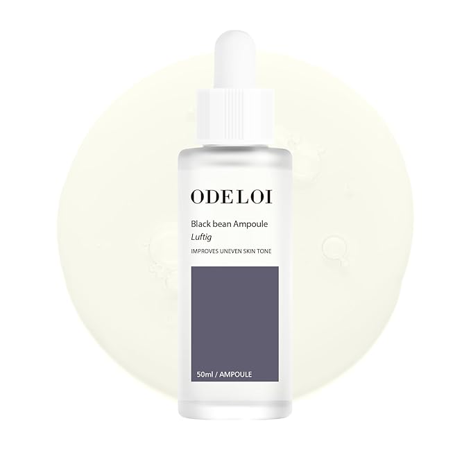 Black bean Ampoule Luftig, Skin Calm Ampoule with Skin Vitalizing, for Sensitive and Combination Skin, Mild Ampoule for Face, Korean Skin Care 1.69 fl.oz.