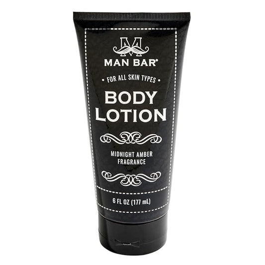 San Francisco Soap Company Man Bar Body Lotion - Midnight Amber (6 oz) | Long Lasting | Created with the Man in Mind |