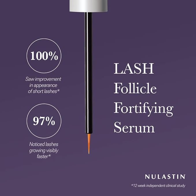NULASTIN Eyelash Serum & Brow Serum - Lash & Brow Dual System - Eyebrow & Eyelash Enhancing Serums with Keratin & Peptides for Fuller Looking Lashes & Brows (2 Count, 0.1 Fl Oz Each)