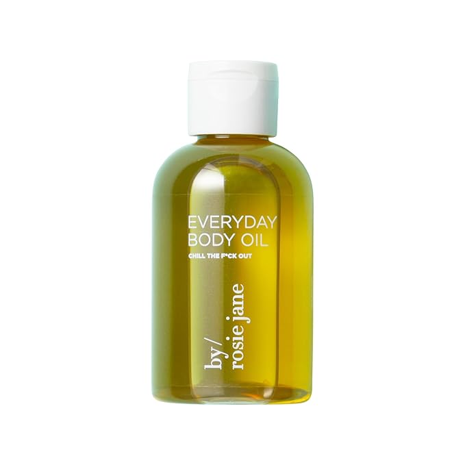 By Rosie Jane Chill Everyday Body Oil - Peppermint, Mandarin & Cypress Scented Body Oil with Sunflower Oil, Olive Oil & Rosehip Seed Oil to Hydrate and Nourish Dry Skin (4 fl oz)