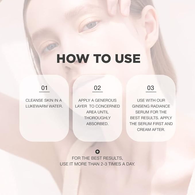 PROOT Ginseng Face Cream | Advanced Radiance Face Moisturizer With Korean Panax Ginseng | Korean Ginseng Face Cream with 54% Korean Ginseng Extracts | Use with Ginseng Serum for the Best Results