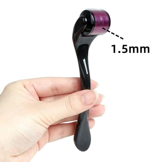 Derma Roller 1.5mm for Face, Body and Scalp -Microneedle Roller for Men and Women with 540 Titanium Roller - Beard Roller for Hair & Beard