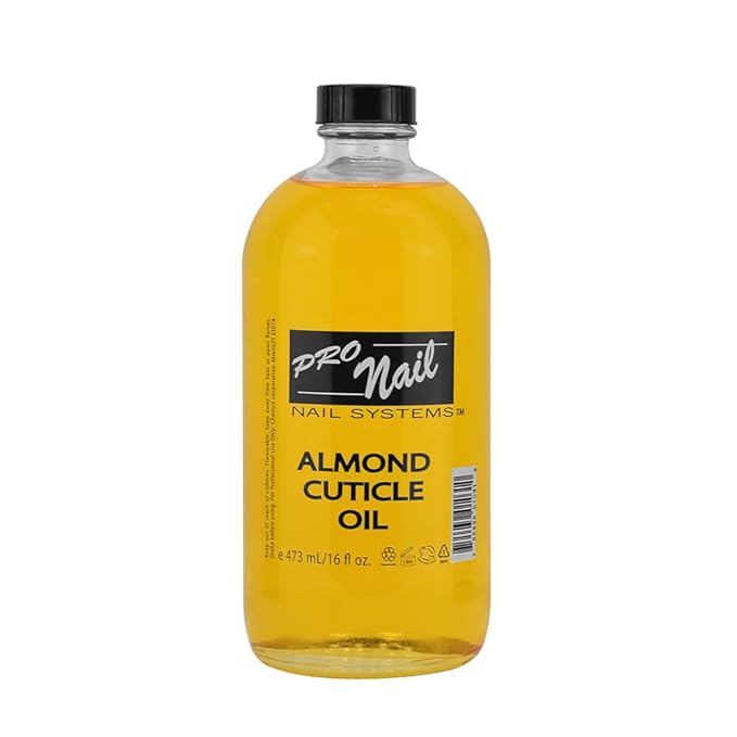 PRO NAIL - Cuticle Revitalizing Oil for Nails, Almond, 16 Oz - Professional Strength, Pedicure and Manicure - Moisturizes and Strengthens Nails and Cuticles - Soothing and Nourishing