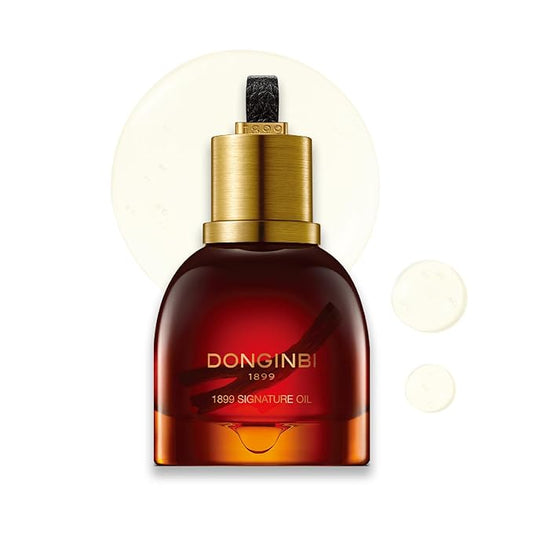 Donginbi 1899 Signature Oil - Face Oil for Women with Red Ginseng Extraction Technology, Jojoba Seed Oil & Sweet Almond Oil, Korean Skin Care, 0.88 floz / 25ml