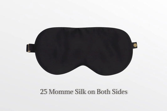 Premium 25 Momme Mulberry Silk Eye Mask for Sleeping (Midnight)