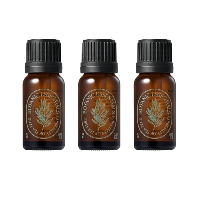 Tea Tree 100 Oil | Vegan | For Acne-Prone & Troubled Skin | High concentration of 100% Tea Tree Oil, Korean Skincare (0.33fl.oz * 3Pack)