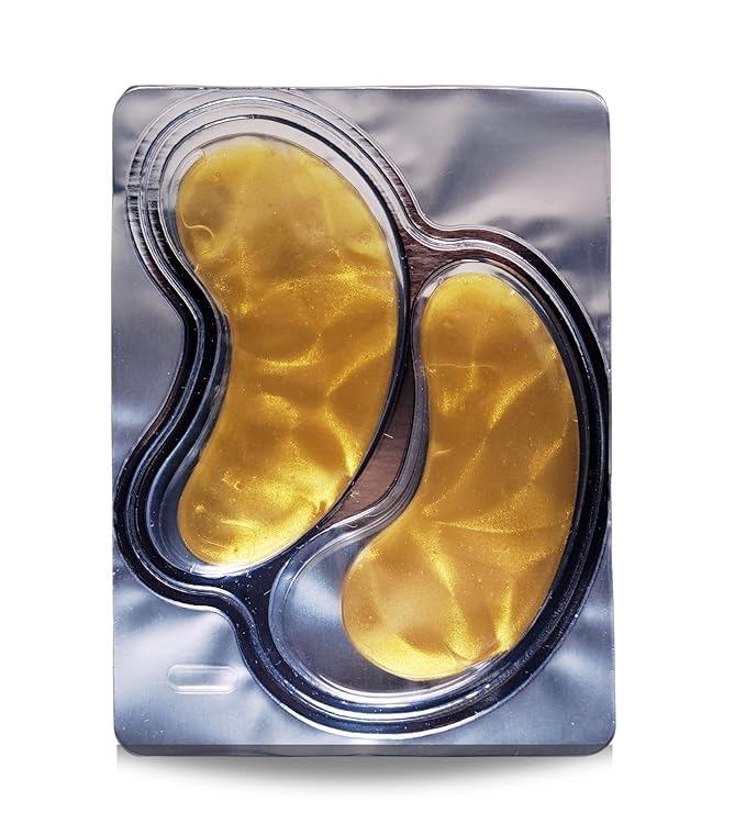 Under Eye Mask Gold Pairs - Reduce Dark Circles, Puffy Eyes, Undereye Bags, Wrinkles - Gel Under Eye Patches - Gifts for Men & Women - Vegan Cruelty Free