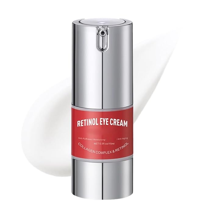 Retinol Eye Cream for Dark Cir-cles - Eye Cream Anti Aging - Hydrating eye Care Products - Eye Serum - Anti-Wrinkle Eye cream for Puffiness and Bags - Nourishing Skincare for Girls 10-12