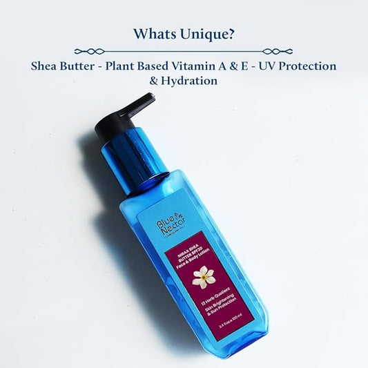 Blue Nectar Cocoa Butter Nargis Body Sunscreen Lotion with SPF 30 PA ++ - No Parabens, Silicones, Mineral Oil, Color (10 Herbs, 6.7 Fl oz)