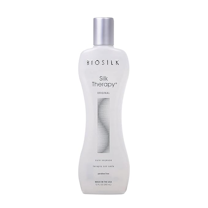 BioSilk Silk Therapy Original Cure, Reconstructing Treatment For Adding Shine & Helping Prevent Split Ends, Sulfate, Paraben, & Cruelty-Free, 12 Oz