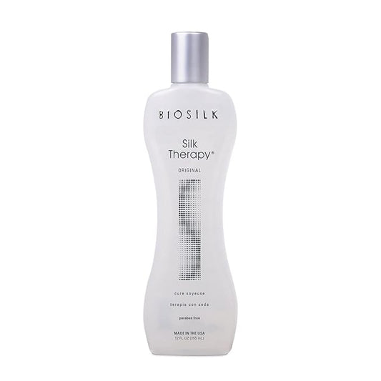 BioSilk Silk Therapy Original Cure, Reconstructing Treatment For Adding Shine & Helping Prevent Split Ends, Sulfate, Paraben, & Cruelty-Free, 12 Oz