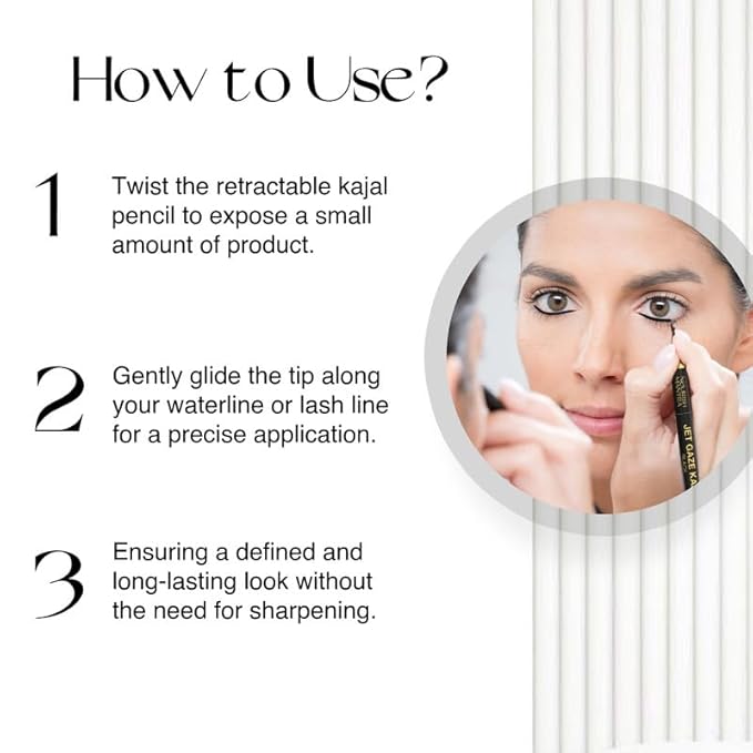 Nourish Mantra Eyebrow Growth Serum 10 ml & Jet Gaze Kajal Urban Rani - Combo - Black & Black