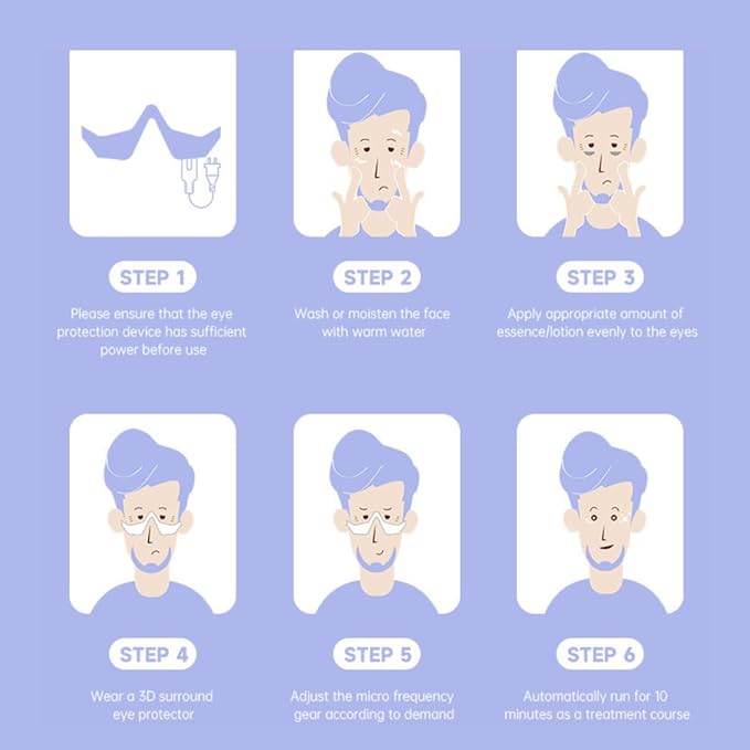 LumiEye Under-Eye Light Therapy Massager Glasses – Dual-Mode Red & Blue Light Therapy with Soothing Eye Massage for Fatigue, Puffiness, Dark Circles & Wrinkle Reduction