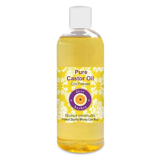 Deve Herbes Pure Castor Oil (Ricinus communis) Cold Pressed 200ml (6.76 oz)