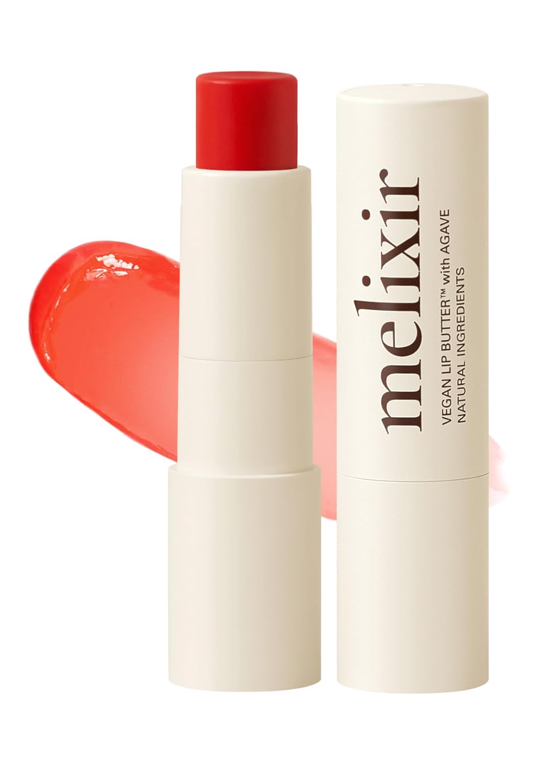 Melixir Vegan Lip Butter (12 Colors), Hydrating Tinted Lip Balm Stick, Bee-Free, Petrolatum-Free, Plant-Based, Moisturizes Dry & Chapped Lips With Shea Butter, Sheer, Natural Finish - #08 Havana