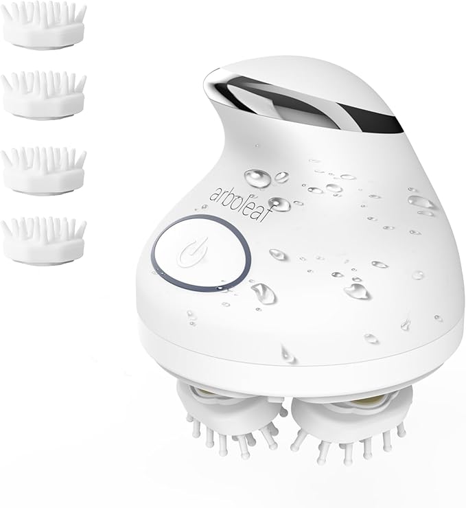 arboleaf Scalp Massager Electric Gripping Head Massager Scalp Stress Relax Portable Rechargeable Hair Massage Waterproof Cat Massage Tool, Gift for Mom