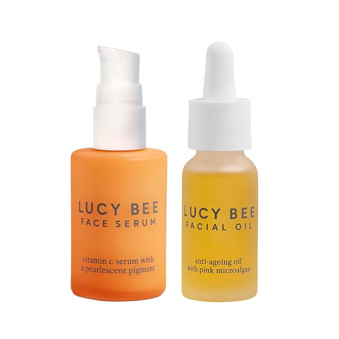 Vitamin C Serum & Face Oil Duo - Certified Organic, Hydrating & Radiance-Boosting Skincare, Dermatologist Approved, Vegan & Cruelty-Free, with Rosehip, Squalane & Vitamin E