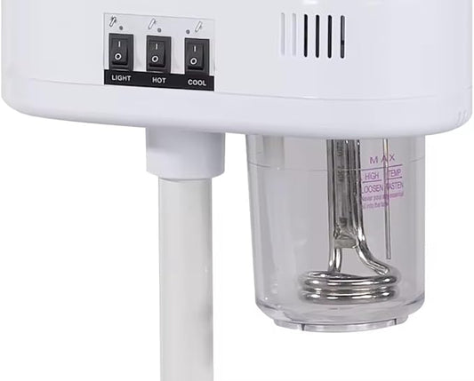 800W Nano Ionic Facial Steamer – Professional Home Spa Face Steamer for Deep Cleansing, Hydration & Sinus Relief | Fast Heating, Auto Shut-Off, Portable & Safe | US/AU Plug (White & Green)