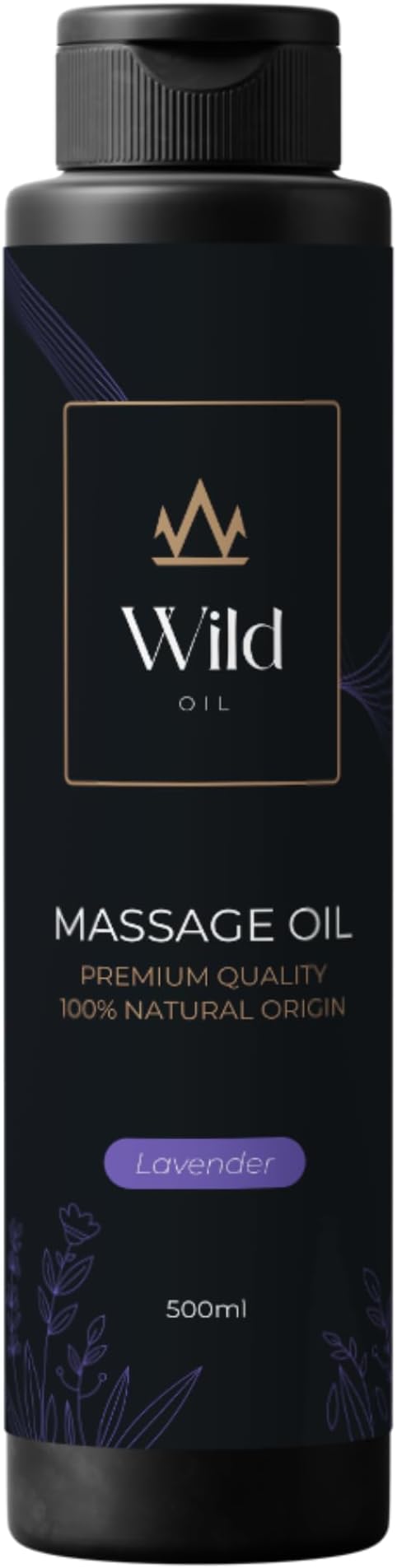 Lavender Luxurious Massage Oil Mineral, Grape Seed, Jojoba & Lavender Skin Moisturization Hair Nourishment Hydration, Elasticity, Vegan & Natural (250ml)