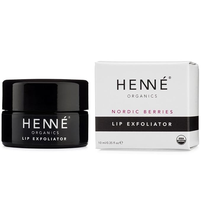 Henné Organics Lip Exfoliator - Natural and Organic Sugar Scrub - Nordic Berries