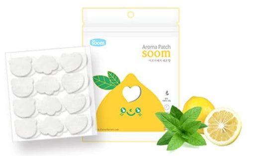 Soom Mask patch Aroma Stickers B-TS used product Korean mask stickers scented Contains Refreshing and Fragrant-Pure Essential Oil Scented Mask Patches for Refreshing Face Mask 24 Patches (Lemon Mint)
