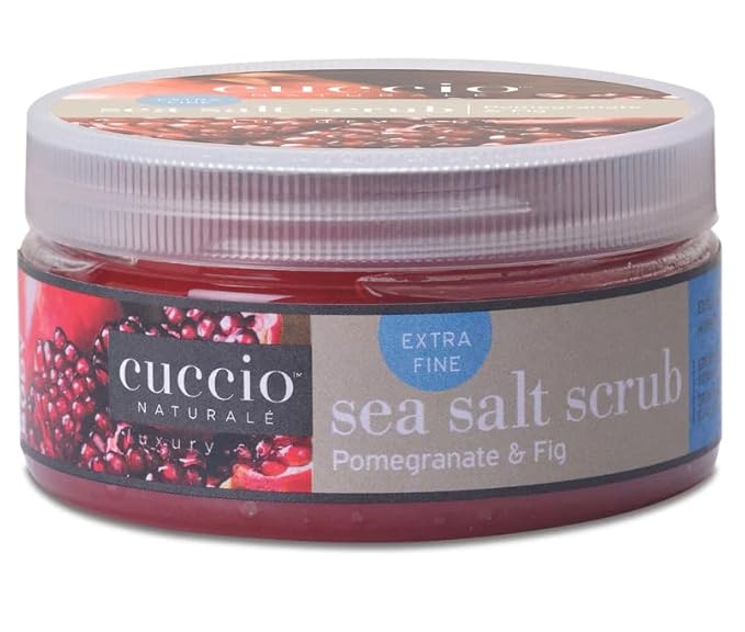 Cuccio 4 Piece Spa To Go Kit – Pomegranate & Fig – Complete Skincare Set for Exfoliation, Hydration, and Revitalization