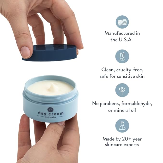 All-in-one | Combines a moisturizer, Toner, and Anti-Aging | Made in The U.S.A. (1 Pack, Day Cream)