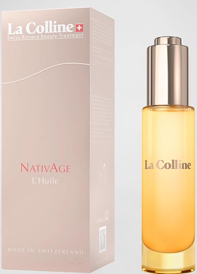 NativAge L’Huile Facial Oil - Squalane & Argan Oil for Gua Sha, Dermaplaning, and Hydration, Swiss-Made for All Skin Types, Non-Comedogenic