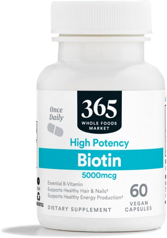 365 by Whole Foods Market, Biotin 5000MCG, 60 Count