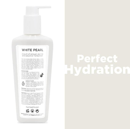 White Pearl Moisturizing Body Lotion with Coconut Butter and Hyaluronic Acid, 8.5 fl. oz.