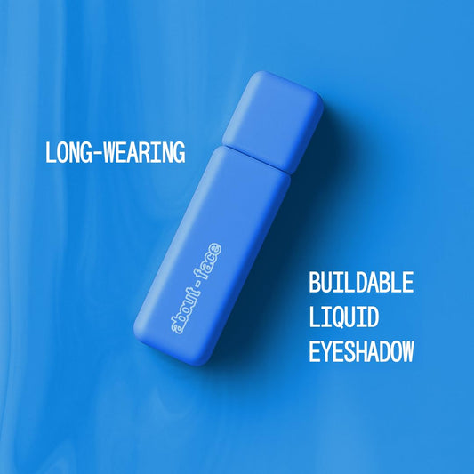 about-face Matte Fluid Eye Paint Blue Monday – High-Pigment Liquid Eyeshadow, Long-Lasting, No-Budge Matte Finish, Vegan & Cruelty-Free (Bright Blue)