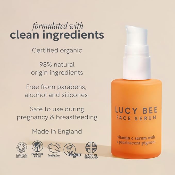 Vitamin C Serum & Face Oil Duo - Certified Organic, Hydrating & Radiance-Boosting Skincare, Dermatologist Approved, Vegan & Cruelty-Free, with Rosehip, Squalane & Vitamin E