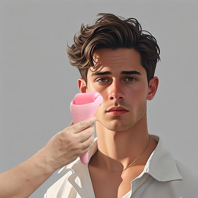 3-in-1 Natural Jade Roller and Gua Sha Set for Face and Eye Ice Roller Facial Cooling Massage Roller