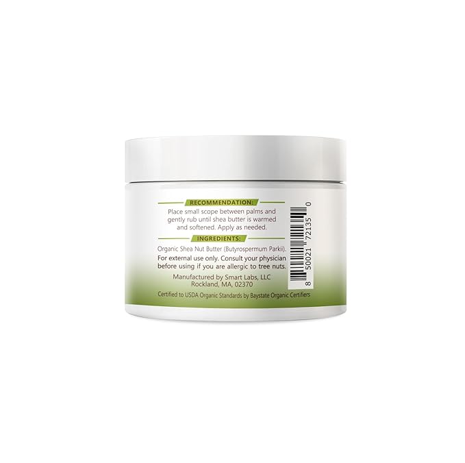 Shea Butter - USDA Certified Organic, Unrefined (Virgin) Non-GMO: 4oz