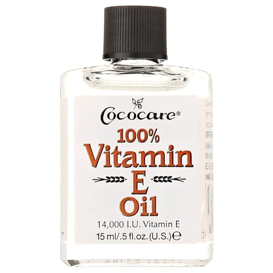 COCOCARE 100% Vitamin E Oil - Maximum Moisture for Dry Skin - 28000 I.U Wrinkle Reduction - 1 Fl Oz (Pack of 2)