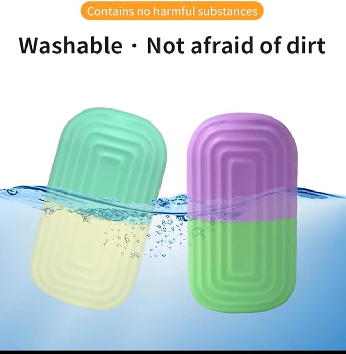 Ice Cube Facial Massager with Reusable Silicone Mold, Naturally De-Puff Eyes and Reduce Migraines, Made with Food Grade Silicone, BPA Free, BPS, Latex Free and Other Chemical (Rose Pink Two Tone)