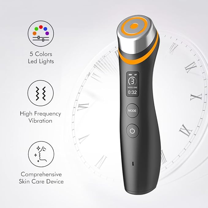 Skin Tightening Face Machine, Face Massager Tool with 5 Modes, Enhanced Absorption, Facial Neck Lifting, Firming and Pore Care
