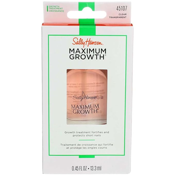 Sally Hansen Maximum Growth Treatment Clear 0.45 Ounce (13.3ml) (2 Pack)