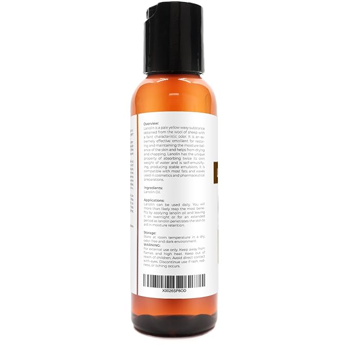 velona Lanolin Oil USP Grade 2 fl oz | 100% Pure and Natural Carrier Oil | Refined, Cold pressed