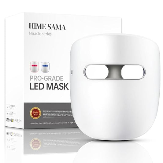 Led Face Mask, Red Light Mask for Face, FSA/HSA Eligible, Infrared, Red & Blue Light Mask for Skin Care, Wrinkle Reduction, Wireless Face Mask. (Miracle MAX RB-030)