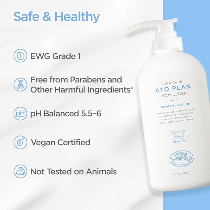 Body Lotion 17 Fl oz. | Soothing & Moisturizing Vegan Unscented for Dry skin with Cica & Ceramide, Hypoallergenic | Korean skincare