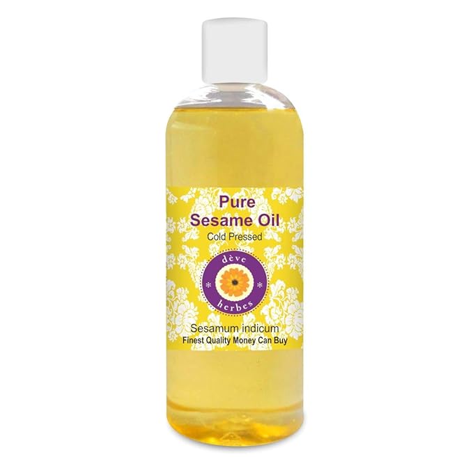 dève herbes Pure Sesame Oil (Sesamum indicum) Cold Pressed 200ml (6.76 oz)