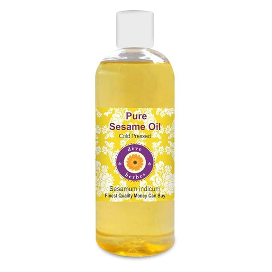 dève herbes Pure Sesame Oil (Sesamum indicum) Cold Pressed 200ml (6.76 oz)