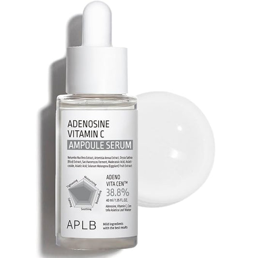 APLB Adenosine Vitamin C Ampoule Serum | ADENO VITA CEN™ 38.8% 1.35 FL.OZ/Korean Skincare, Wrinkle care, Deep hydration, Sensitive skin, Revitalize for gentle and improve skin texture