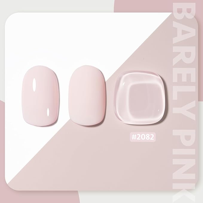 GAOY Pink Gel Nail Polish, 16ml Soak Off Gel Polish and Cuticle Oil, 20ml Cuticle Care Strengthener Oil