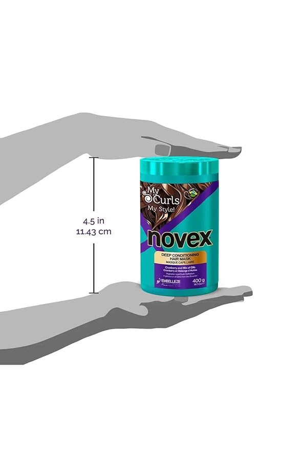 NOVEX My Curls Memorizer Deep Conditioning Hair Mask Cream Treatment 14oz - Enhanced with a Mix of Oils and Cranberry Extract (Suitable for All Curls)