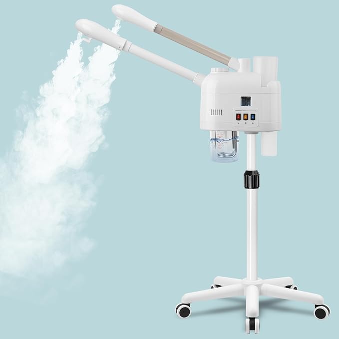 face steamer for hot and cold, Face Steamer with More Steam, Adjustable Height for Face Steamer Suitable for Personal Home and Professional Personal Care Places, Moisturizing or Hydrating.